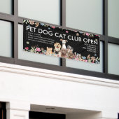 Dogs Breeds Cute Puppies Floral Banner (Äußeres Gebäude)