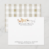 Dogs & Cat Personal Stationery Note Card Mitteilungskarte (Vorne/Hinten)