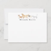 Dogs & Cat Personal Stationery Note Card Mitteilungskarte (Vorderseite)