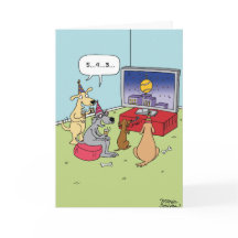 Dogs Countdown New Year Humor Greeting Card