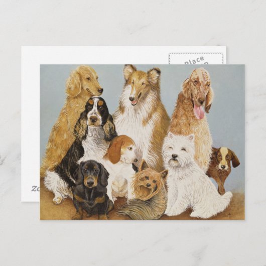 Dogs Dinner Postkarte (Vorne/Hinten)