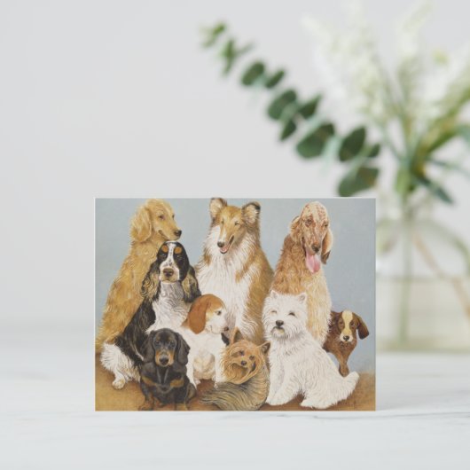 Dogs Dinner Postkarte (Stehend Vorderseite)