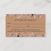 Dogs eight puppies with flowers Appoinment Visitenkarte (Rückseite)