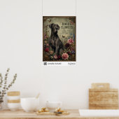 Dogs & Flowers Great Dane Kunstposter Poster (Küche)