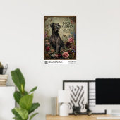 Dogs & Flowers Great Dane Kunstposter Poster (Heimbüro)