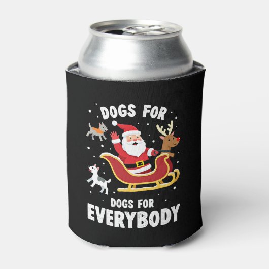 Dogs For Everybody Santa Funny Christmas Xmas (1) Dosenkühler (Kanne Vorderseite)