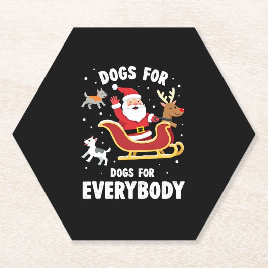 Dogs For Everybody Santa Funny Christmas Xmas (1) Untersetzer (Vorderseite)