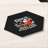 Dogs For Everybody Santa Funny Christmas Xmas (2) Untersetzer (angewinkelt)