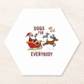 Dogs For Everybody Santa Funny Christmas Xmas Untersetzer (Vorderseite)