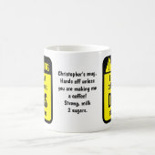 Dogs Funny Personalized Warning Kaffeetasse (Mittel)
