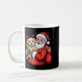 Dogs Golden Retriever Puppy Santa Christmas Funny  Kaffeetasse (Links)