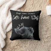 Dogs have Owners, Cats Have Staff Kissen (Decke)