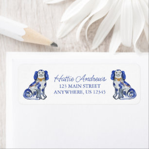 Dogs im Wasserfarbenbereich geben das Adressetiket