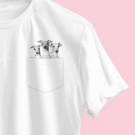 Dogs In Pocket | Benutzerdefiniertes Haustierfoto  T-Shirt