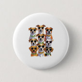 Dogs in sunglasses Paws Hydrated Button (Vorderseite)