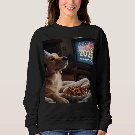 Dogs like new years too Woman's Sweat Shirt (Vorderseite)