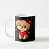 Dogs Lover Heart Girls Puppy Valentine’s Day Women Kaffeetasse (Links)