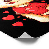 Dogs Lover Heart Girls Puppy Valentine’s Day Women Poster (Ecke)
