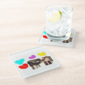 Dogs lover joy glasuntersetzer (Schrägansicht)