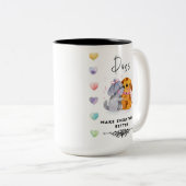 Dogs Make Everything Better Mug – Two Happy Dogs I Zweifarbige Tasse (VorderseiteRechts)