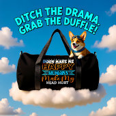 Dogs Make Me Happy Humans Make My Head Hurt Duffle Bag