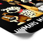 Dogs Make Me Happy Humans Make My Head Hurt Funny  Poster (Ecke)