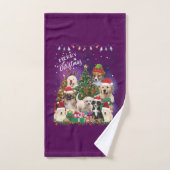 dogs Merry christmas Light Badhandtuch Set (Handtuch)