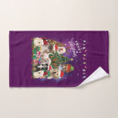 dogs Merry christmas Light Badhandtuch Set (Handtuch)