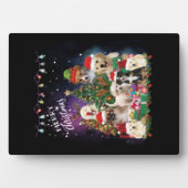 dogs Merry christmas Light Fotoplatte (Vorderseite)