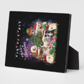 dogs Merry christmas Light Fotoplatte (Seite)