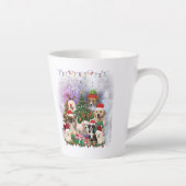 dogs Merry christmas Light Milchtasse (Rechts)