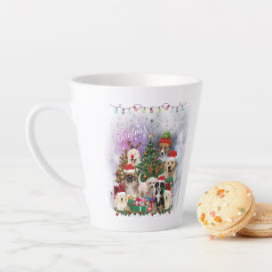 dogs Merry christmas Light Milchtasse