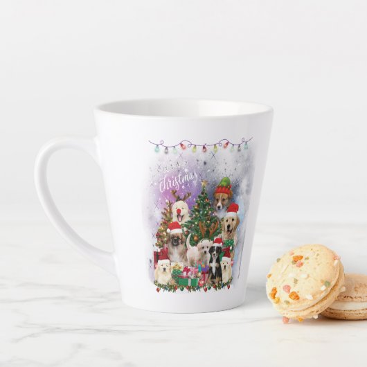 dogs Merry christmas Light Milchtasse (Beispiel)