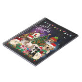 dogs Merry christmas Light Notizblock (Linke Seite)