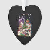 dogs Merry christmas Light Ornament (Vorderseite)