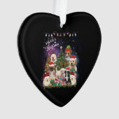 dogs Merry christmas Light Ornament (Vorderseite)