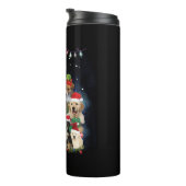 dogs Merry christmas Light Thermosbecher (Nach rechts gedreht)