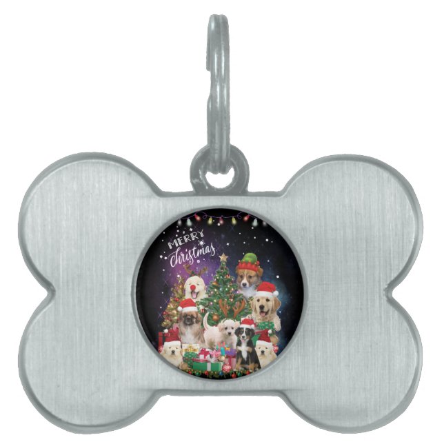 dogs Merry christmas Light Tiermarke (Vorderseite)