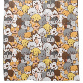 Dogs Pattern Duschvorhang (Vorderseite)