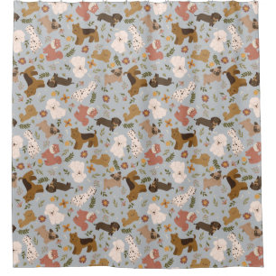 Dogs Pattern Duschvorhang
