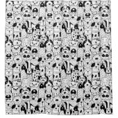 Dogs Pattern Duschvorhang (Vorderseite)