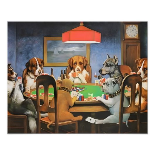 Dogs Playing Poker by Cassius Marcellus Coolidge's Fotodruck (Vorne)