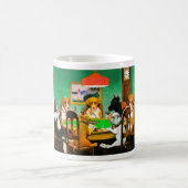 Dogs Playing Poker Kaffeetasse (Mittel)