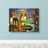 Dogs Playing Poker Leinwanddruck (Insitu (Holzboden))