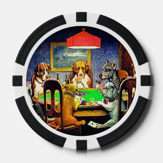 Dogs Playing Poker Pokerchips (Vorderseite)