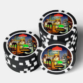 Dogs Playing Poker Pokerchips (Stapel)