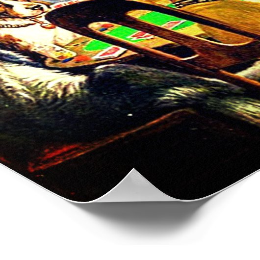 Dogs Playing Poker Poster (Ecke)