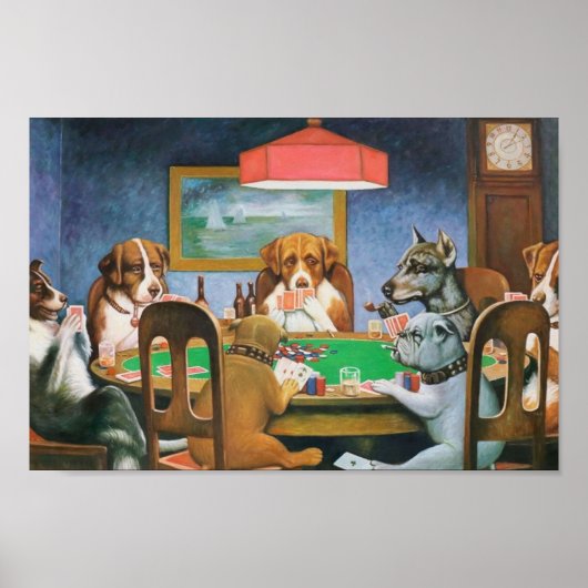 Dogs Playing Poker Poster (Vorne)