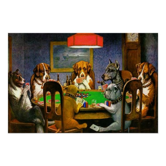 Dogs Playing Poker Poster (Vorderseite)