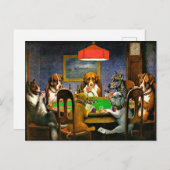Dogs Playing Poker Postkarte (Vorne/Hinten)